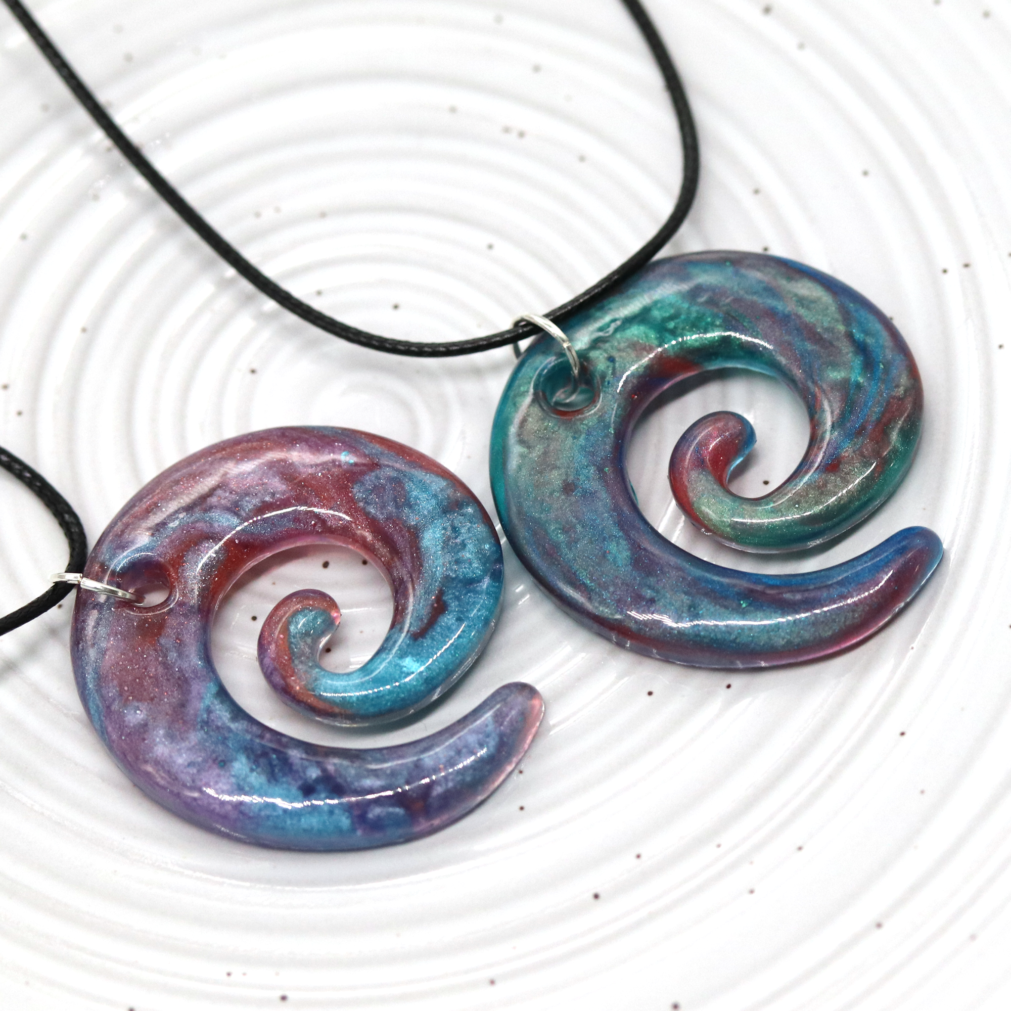 Shimmering Galaxies Spiral Pendant Set image 8