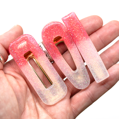 Barbie Pink Ombre Barrette Set image 7