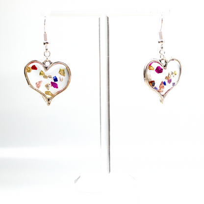 Confetti Heart Framed Earrings image 10