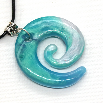 Pearly Ocean Spiral Pendant image 2