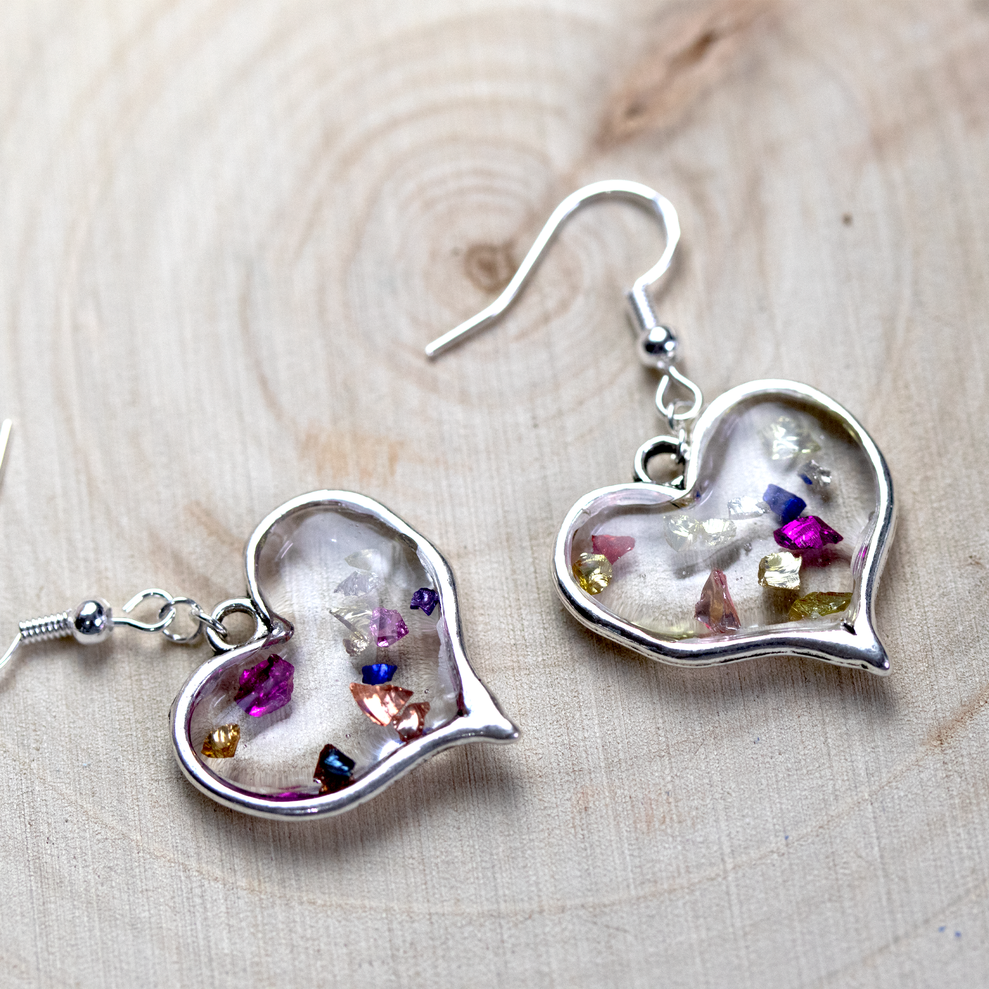 Confetti Heart Framed Earrings image 9