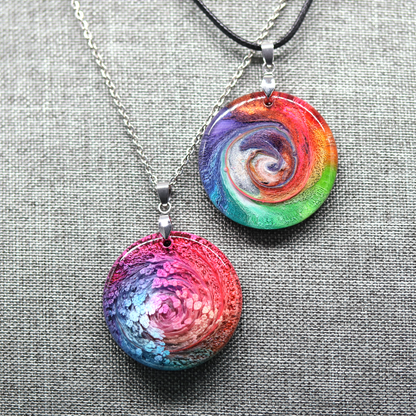 Rainbow Swirl Pendant - Your Choice image 8