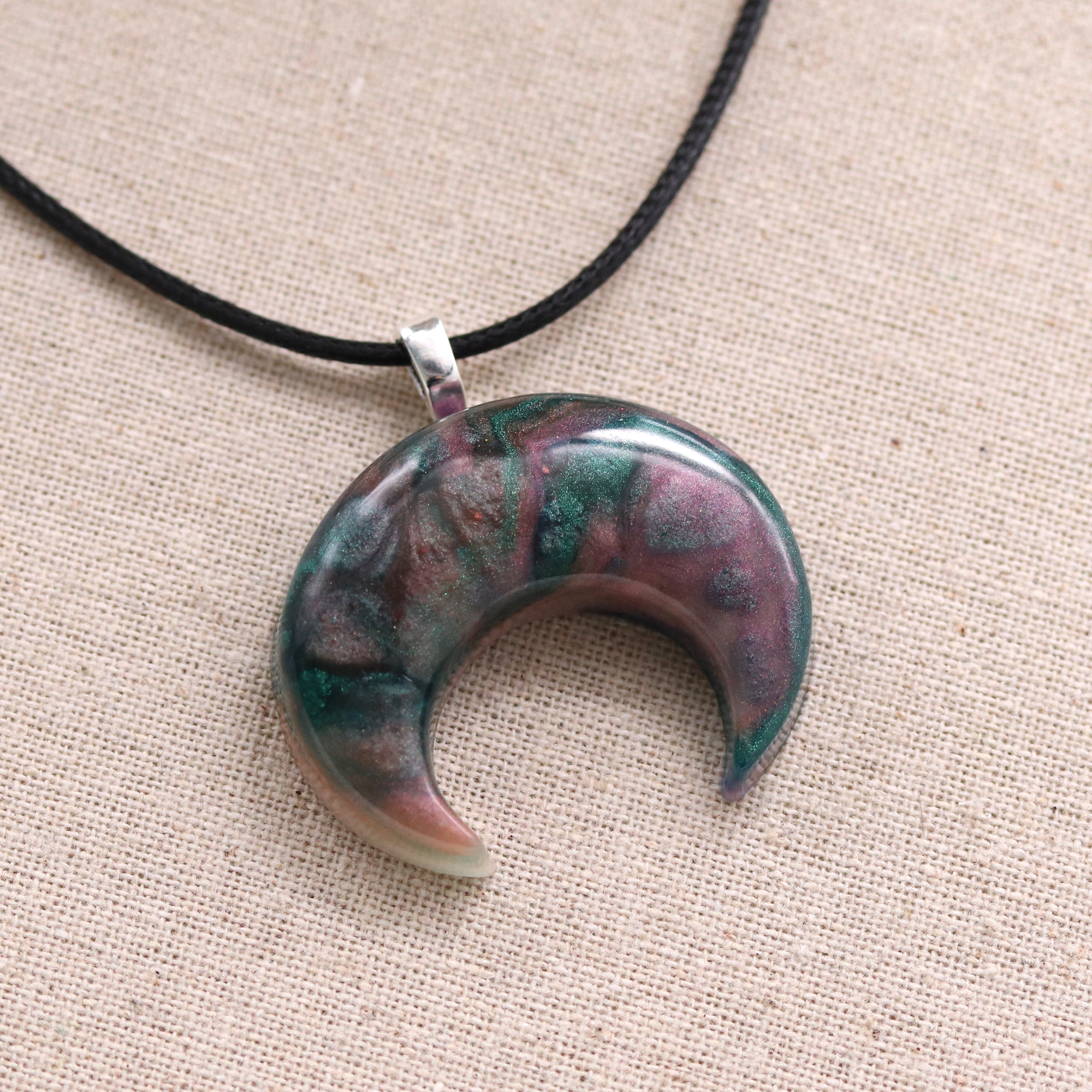 Masculine Bull Horn/Horizontal Crescent Moon Pendant Your Choice image 5