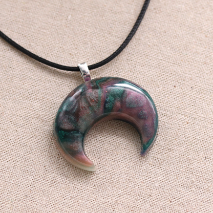 Masculine Bull Horn/Horizontal Crescent Moon Pendant Your Choice image 5