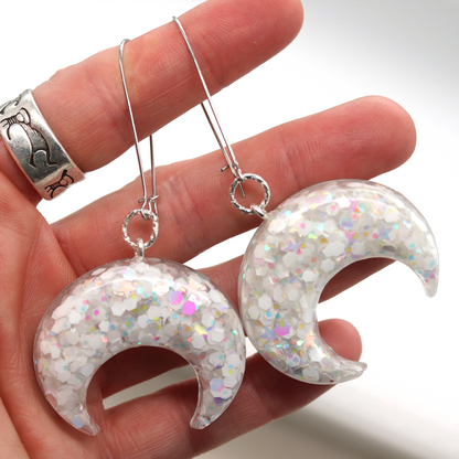 Bull Horn/Horizontal Moon Earrings image 3