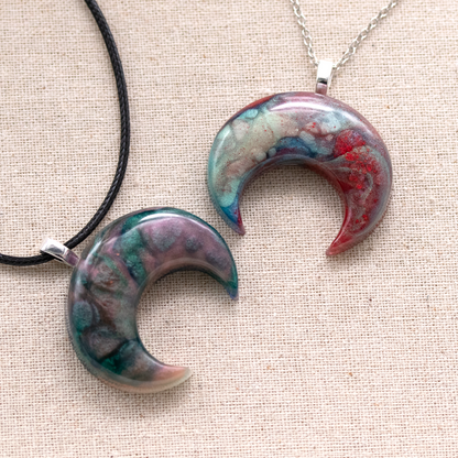 Masculine Bull Horn/Horizontal Crescent Moon Pendant Your Choice image 2