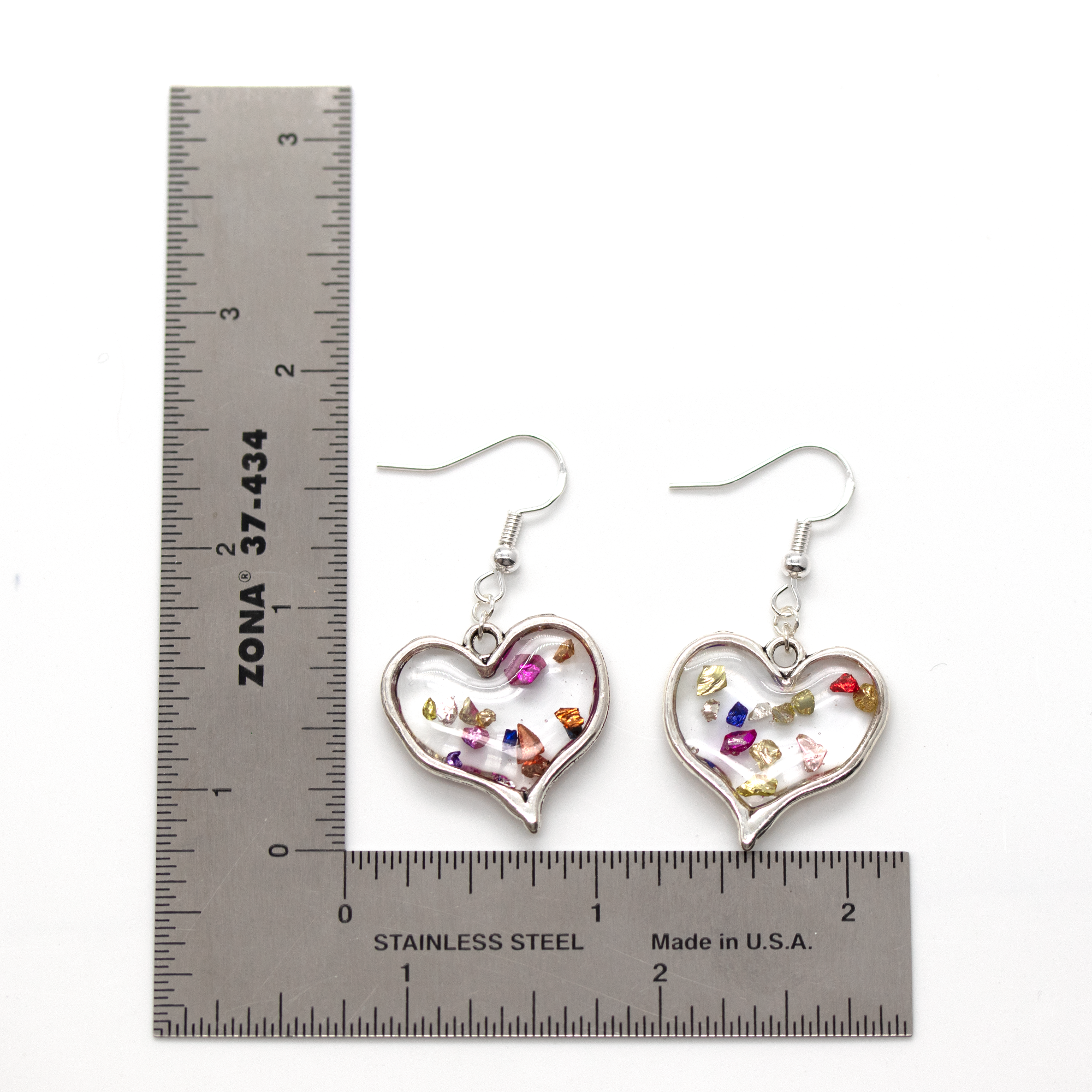 Confetti Heart Framed Earrings image 12