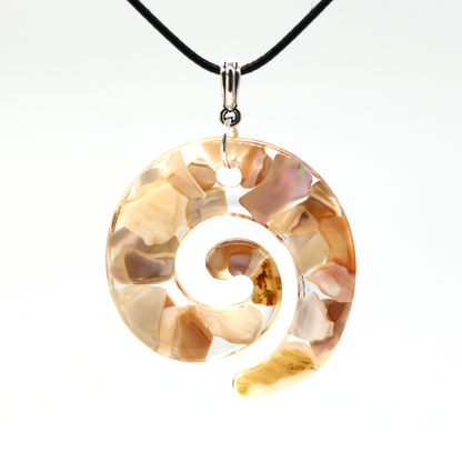 Mother of Pearl Shell Spiral Pendant image 7