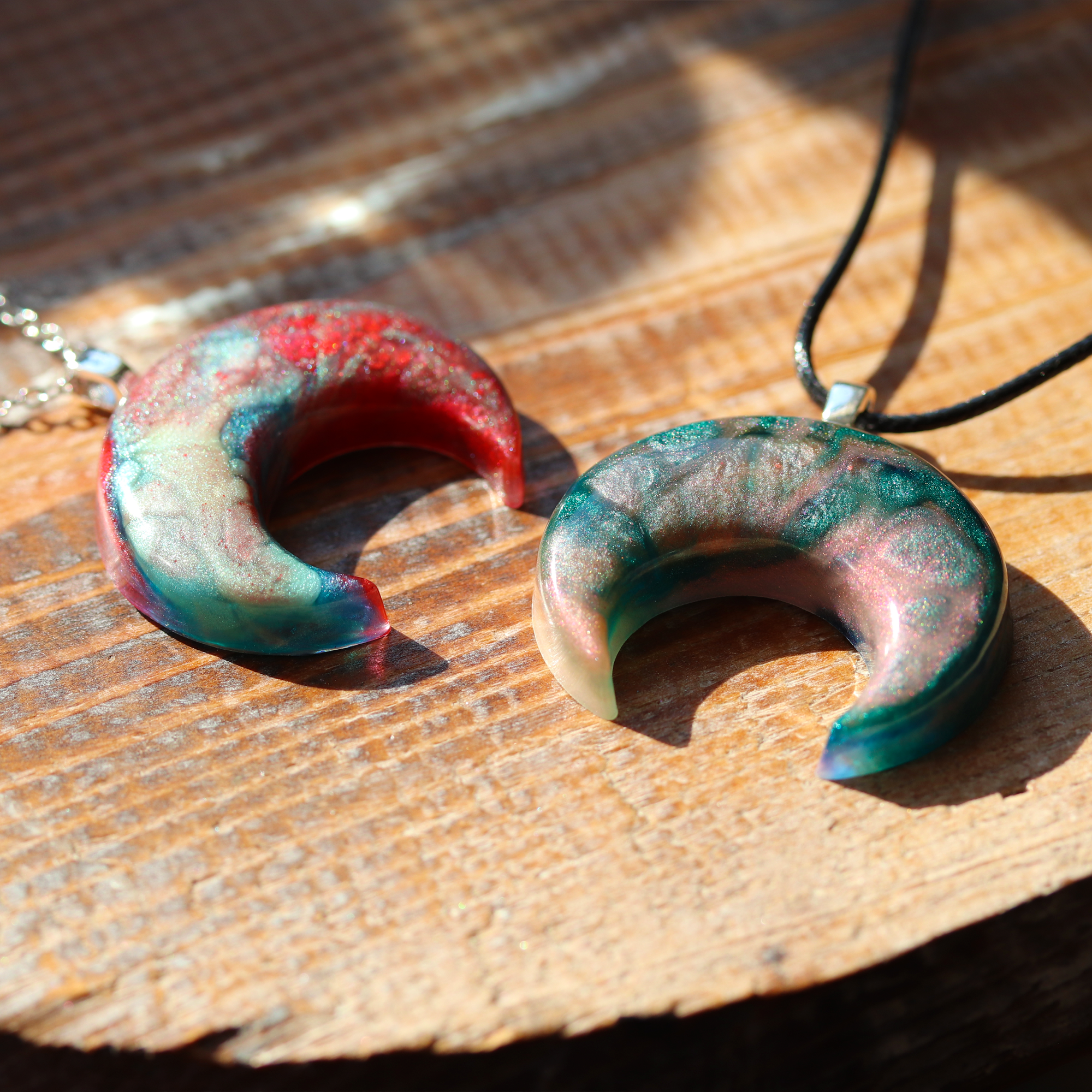 Masculine Bull Horn/Horizontal Crescent Moon Pendant Your Choice image 6