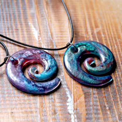 Shimmering Galaxies Spiral Pendant Set image 0