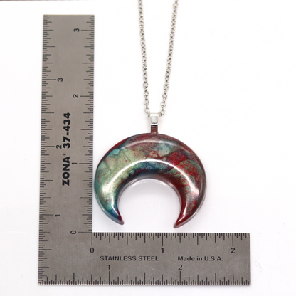 Masculine Bull Horn/Horizontal Crescent Moon Pendant Your Choice image 9