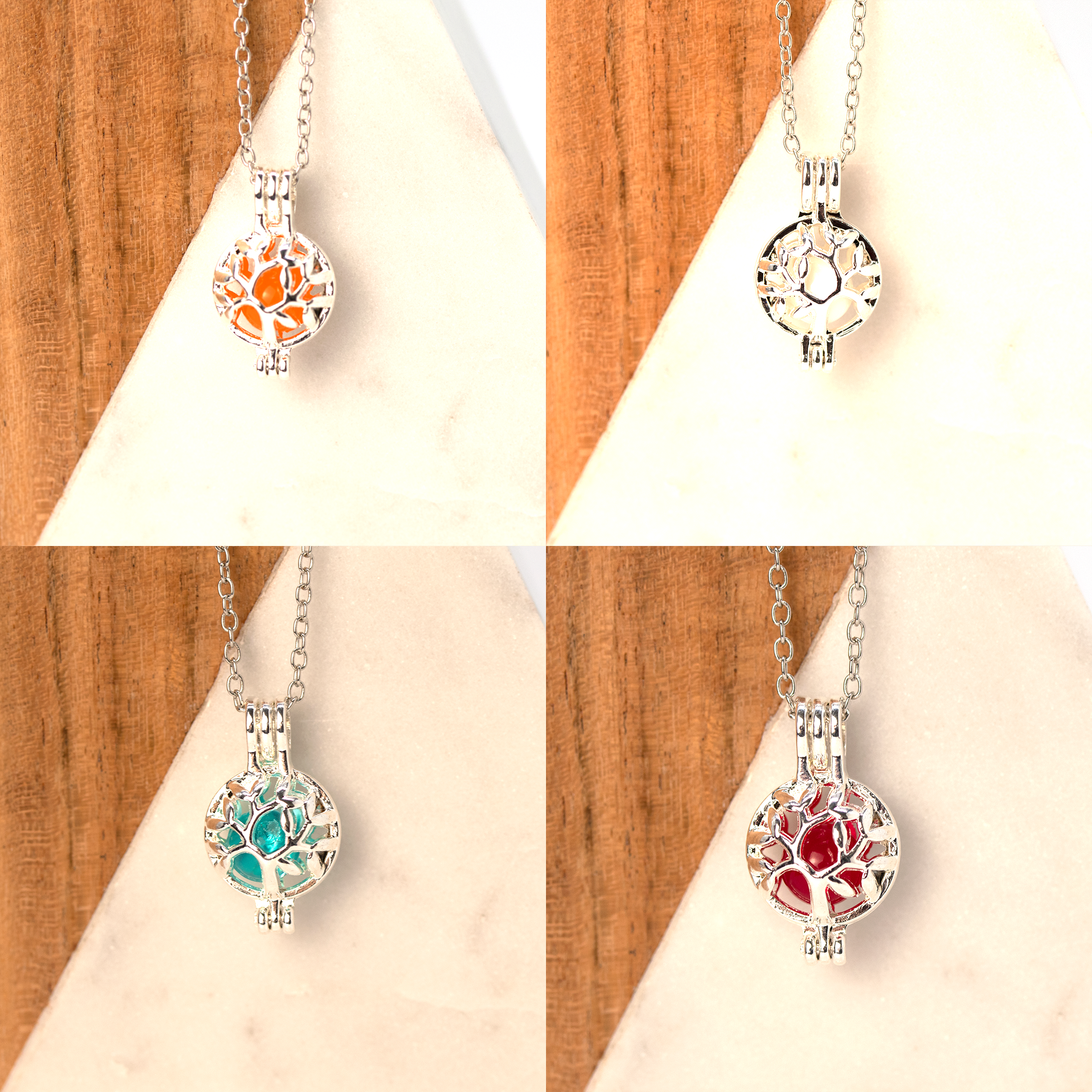 Dainty 10 Color Interchangeable Cage Pendant