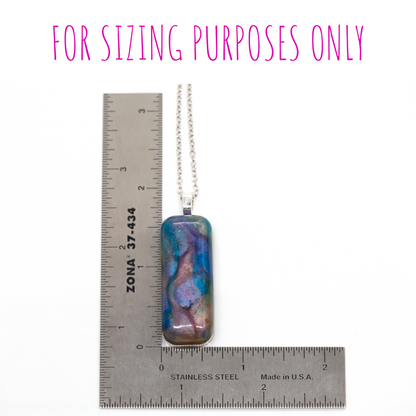 Pink + Blue Opal Worry Stone Pendant image 11