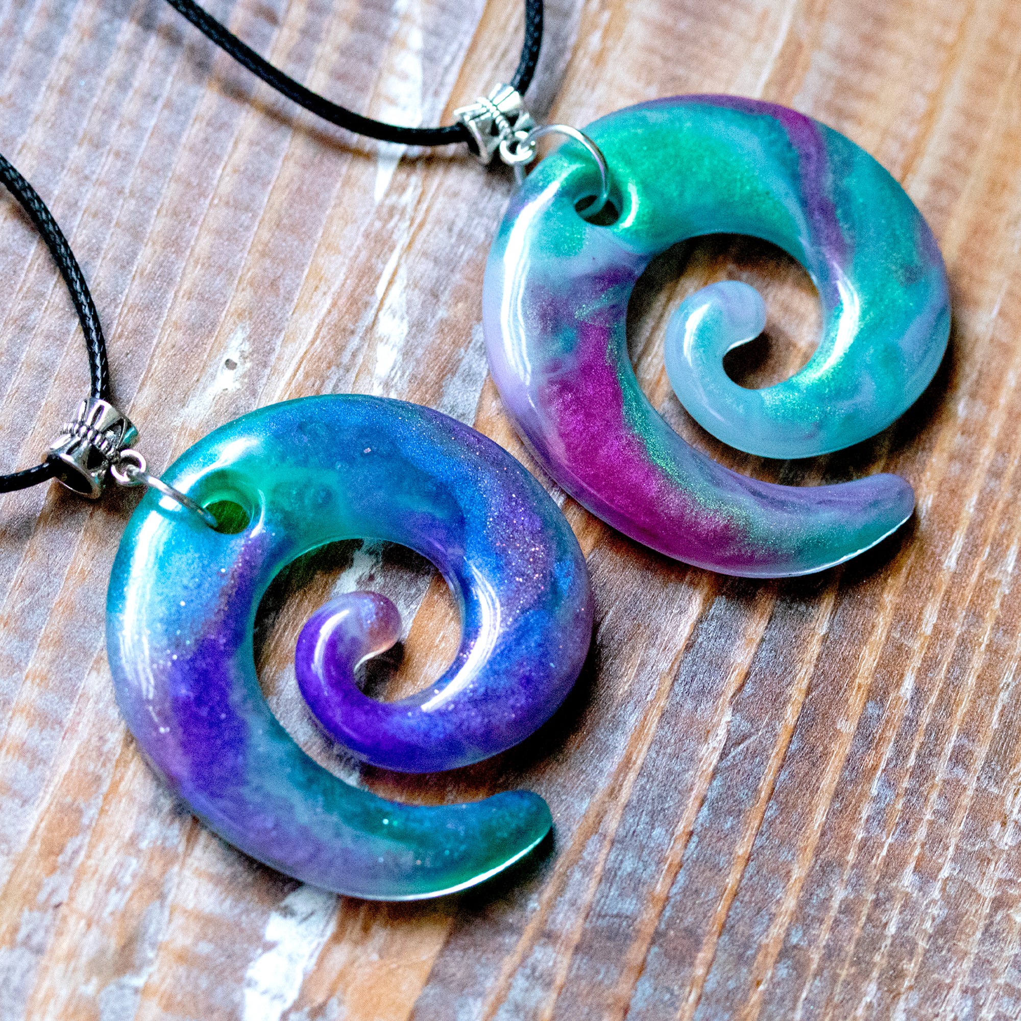 Northern Lights Spiral Pendant - Your Choice image 1