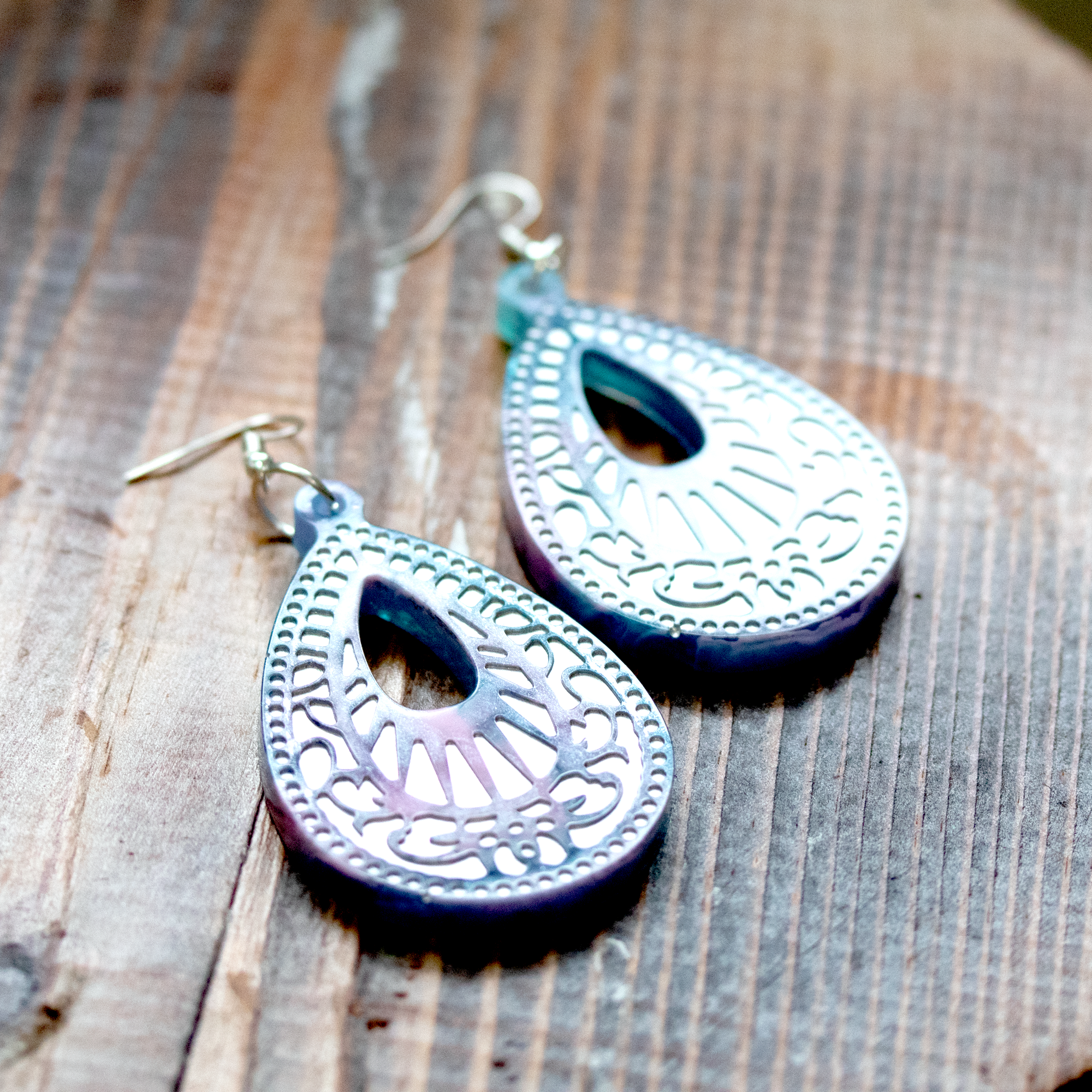 Big Boho Teardrop-Shaped Earrings image 3