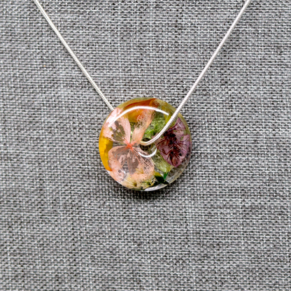 Botanical Flower Donut Shaped Pendant image 8