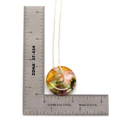 Botanical Flower Donut Shaped Pendant image 9