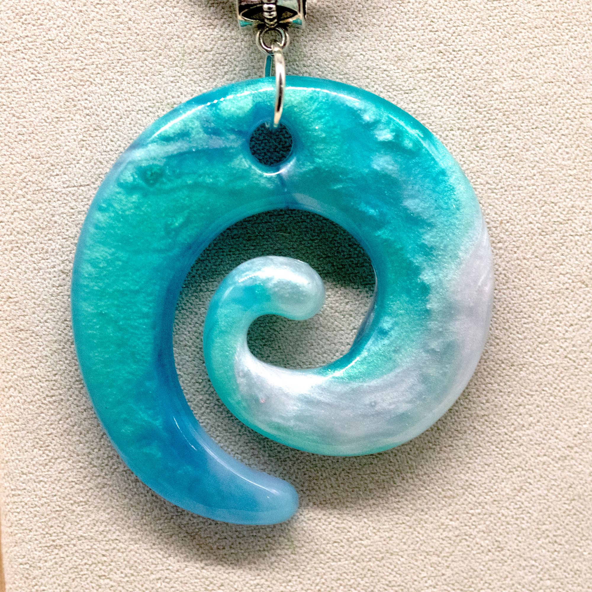 Pearly Ocean Spiral Pendant image 5