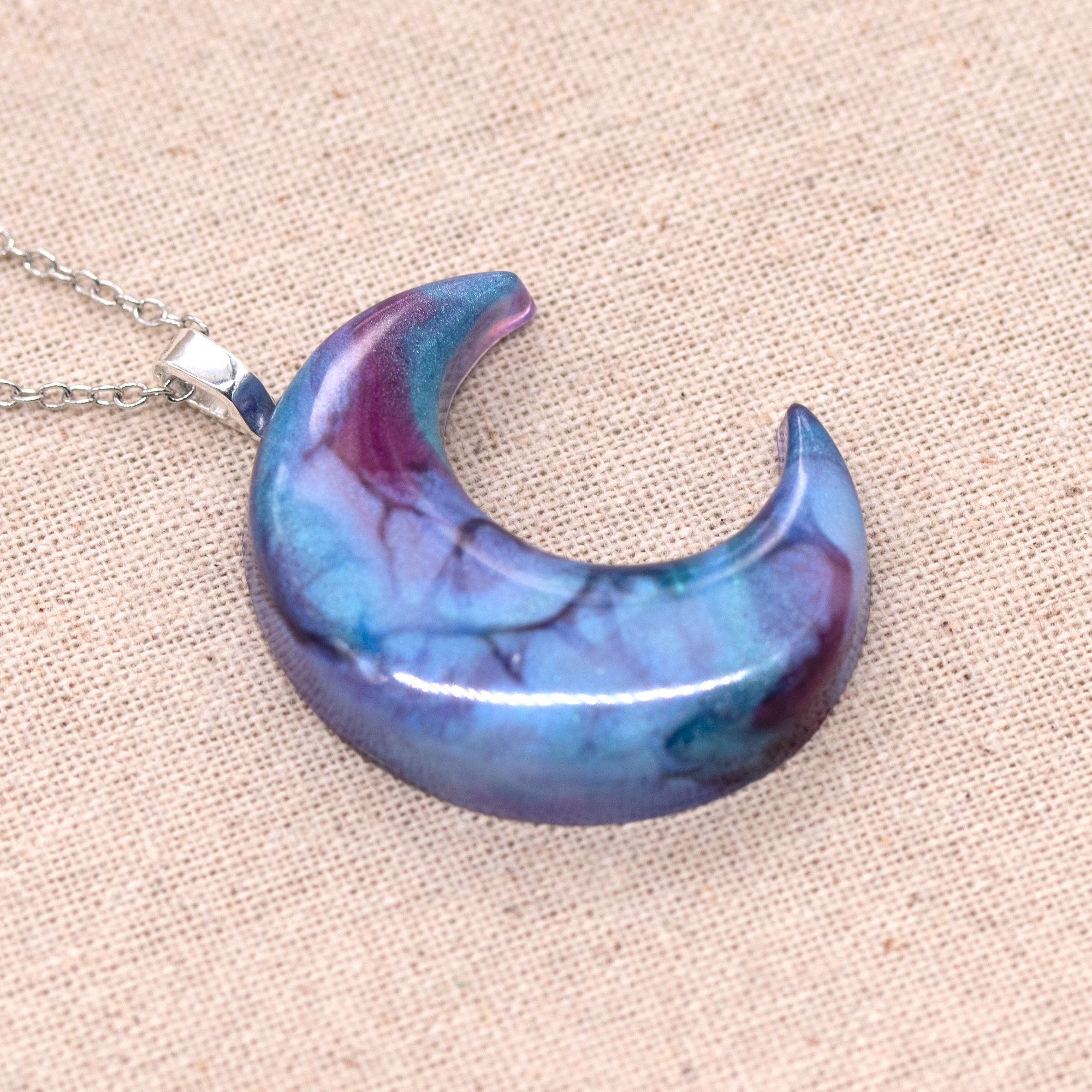 Moonstone Crescent Moon Pendant image 5