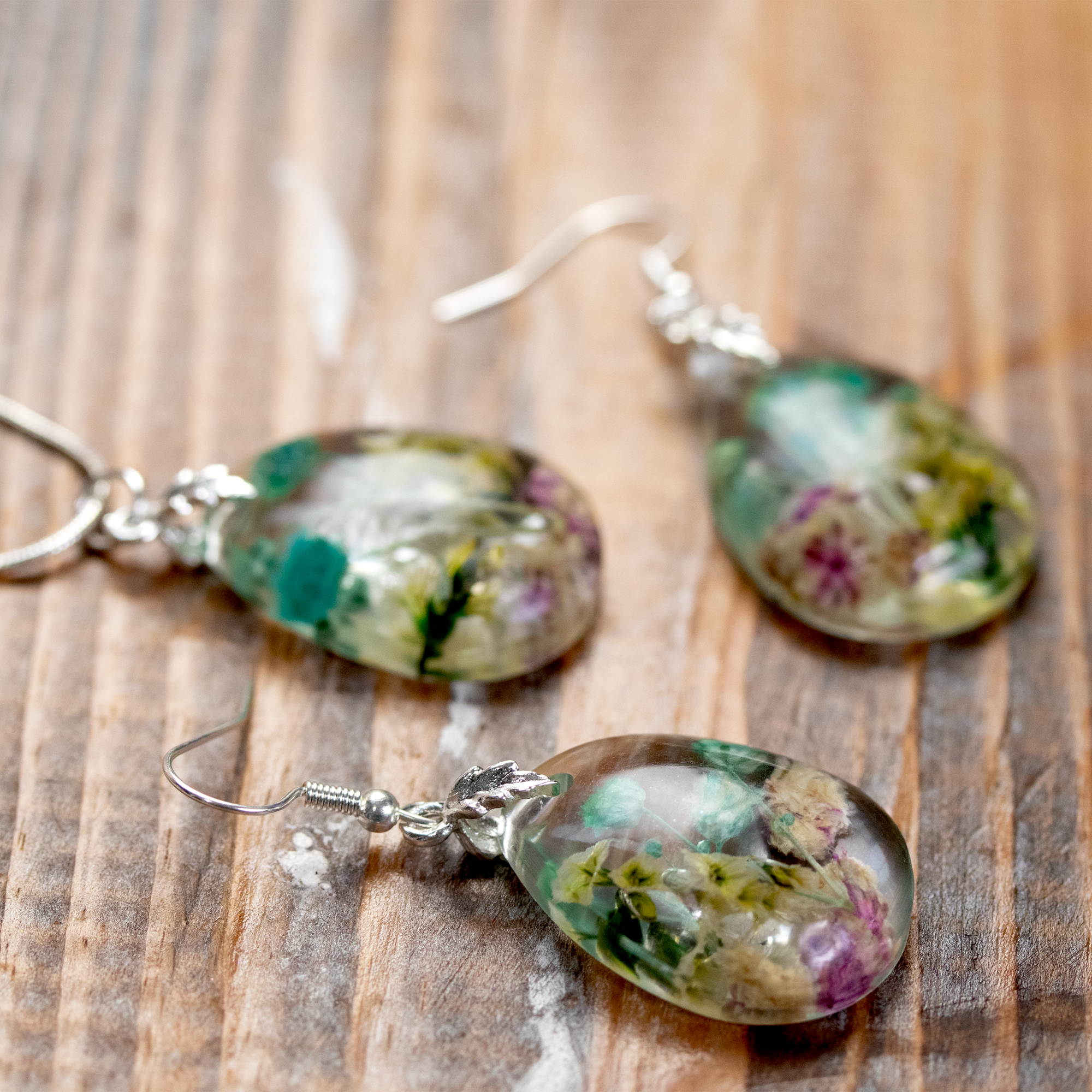 Teardrop Botanical Flower Earrings image 6