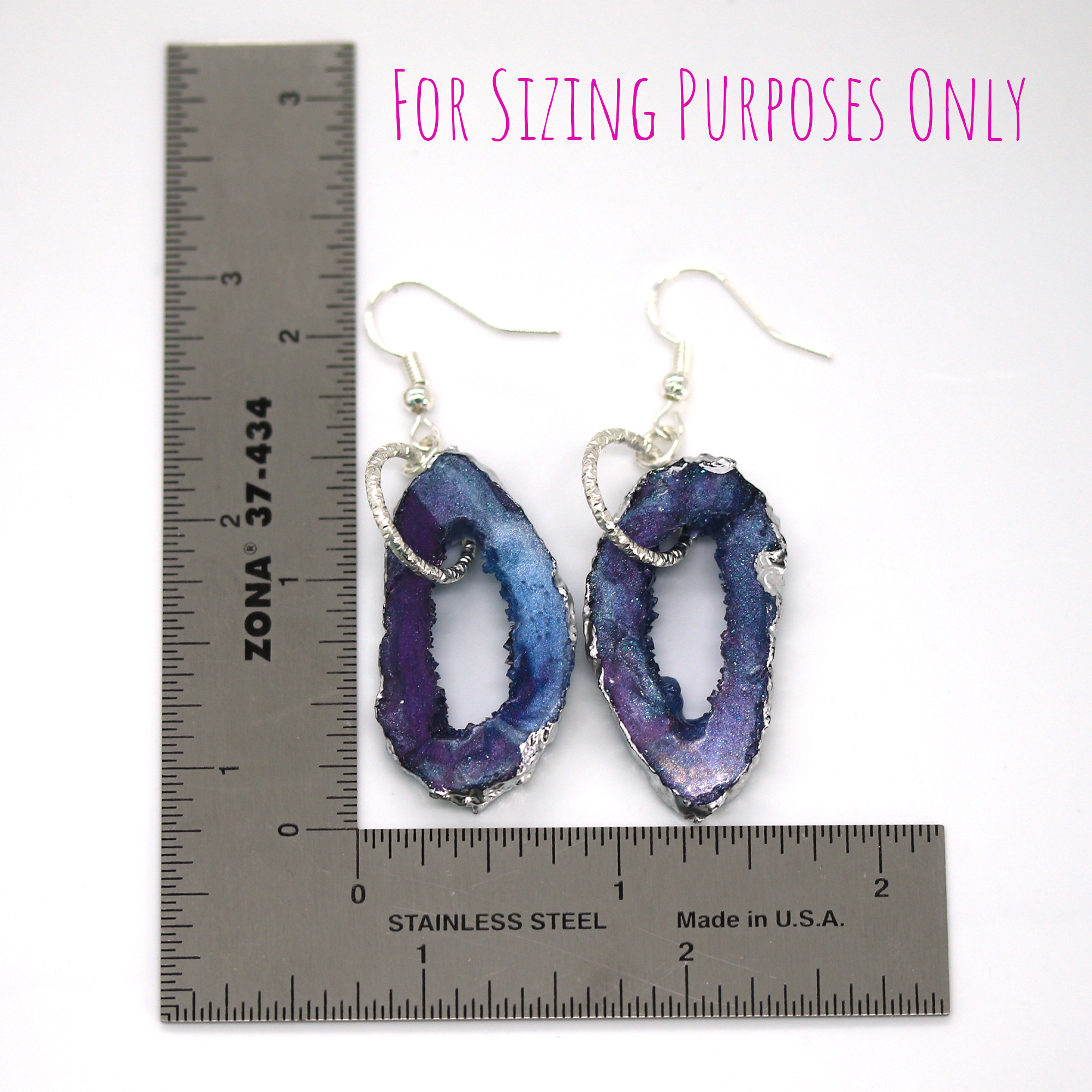 Birthstone Geode Agate Earrings image 7