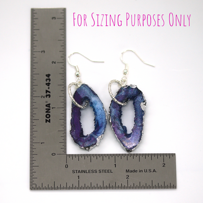 Birthstone Geode Agate Earrings image 7