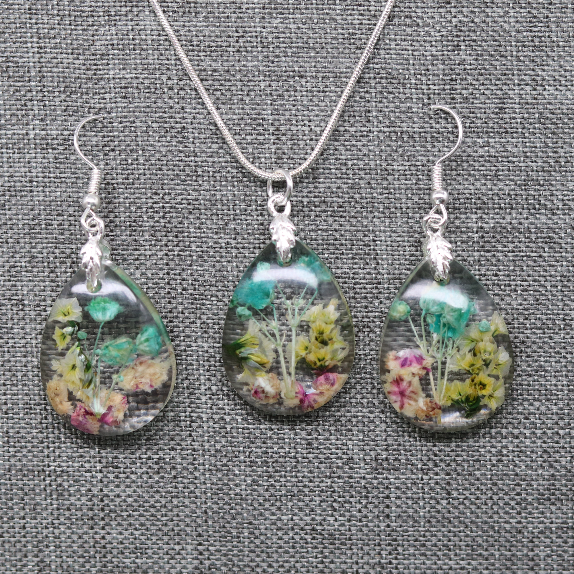 Teardrop Botanical Flower Earrings image 5