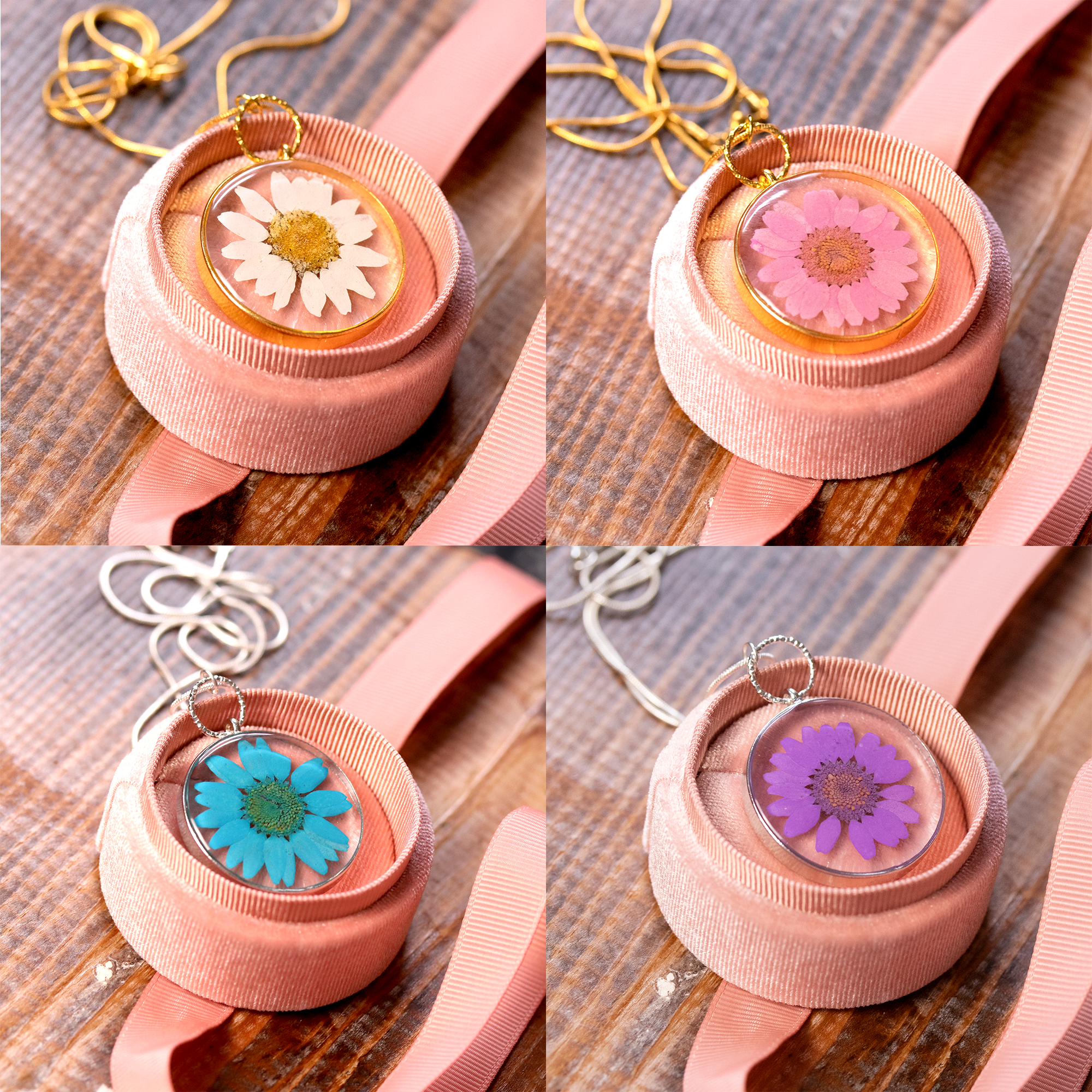 Round colored daisy pendants gold or silver finish 25.png